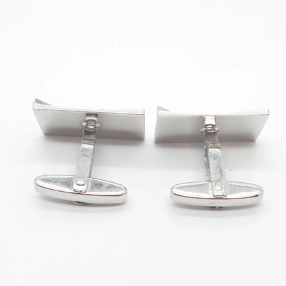 835 Silver Vintage Rectangle Cufflinks