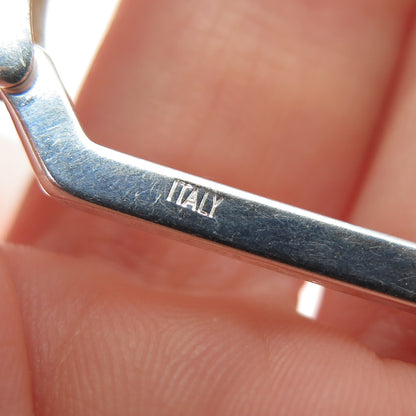 925 Sterling Silver Vintage Italy Key Diploma Fob Chain Ring Holder