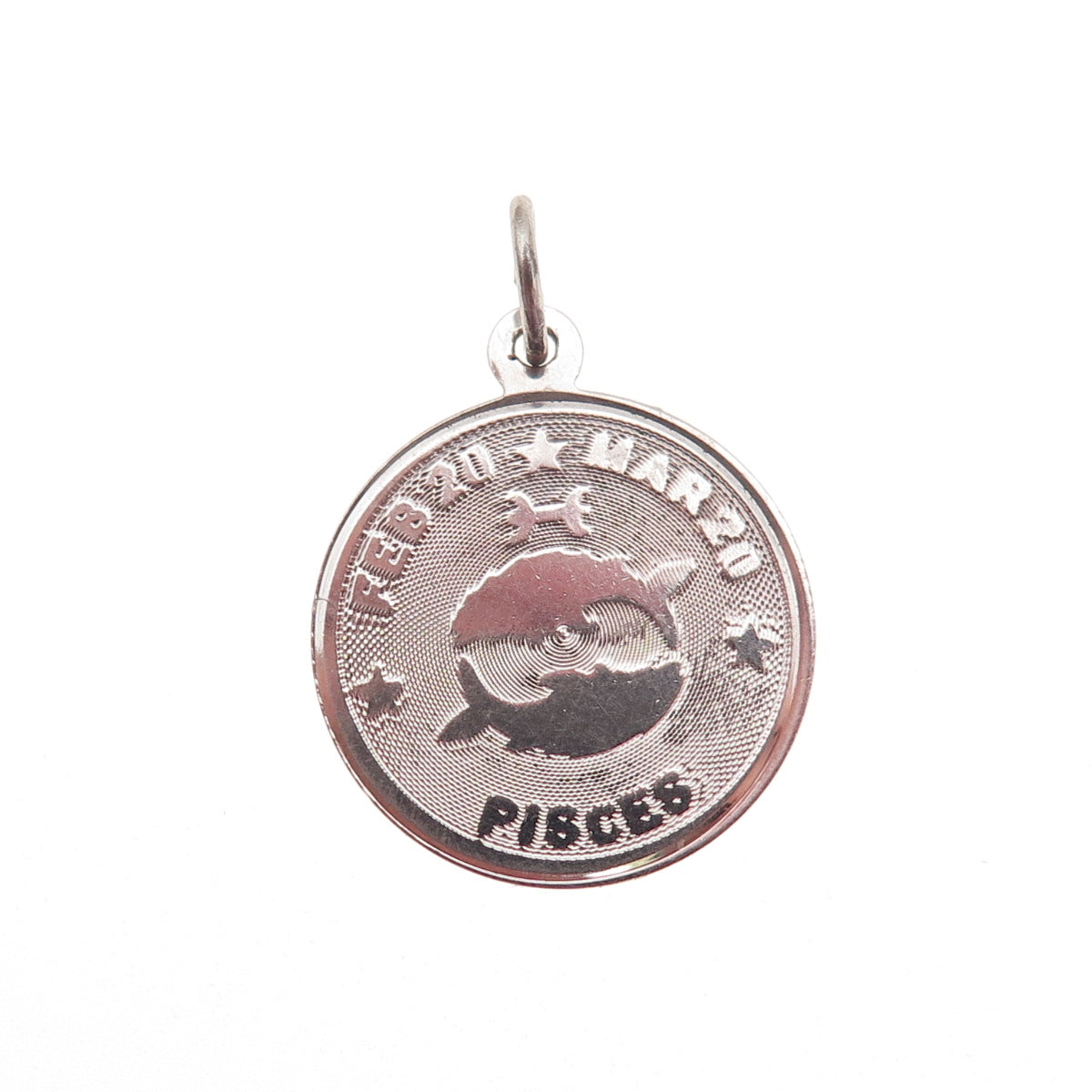 M&M Mark Mercy 925 Sterling Silver Vintage Pisces Zodiac Sign Charm Pendant