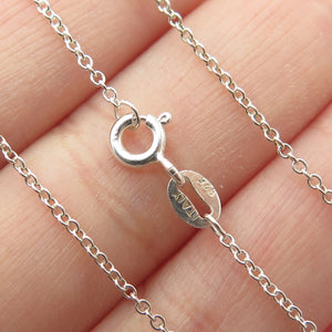 925 Sterling Silver Italy Cable Chain Necklace 18"