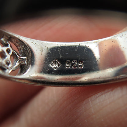 925 Sterling Silver Vintage Celtic Knot Band Ring Size 6