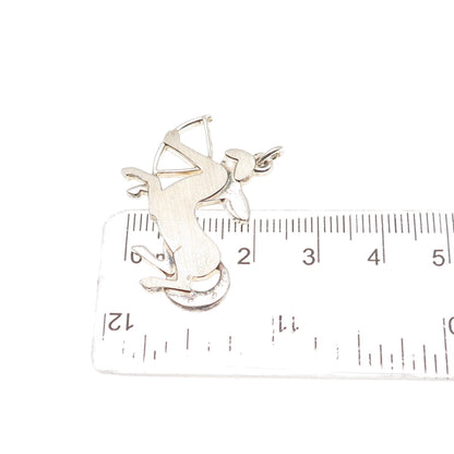 925 Sterling Silver Vintage Sagittarius Zodiac Sign Charm Pendant