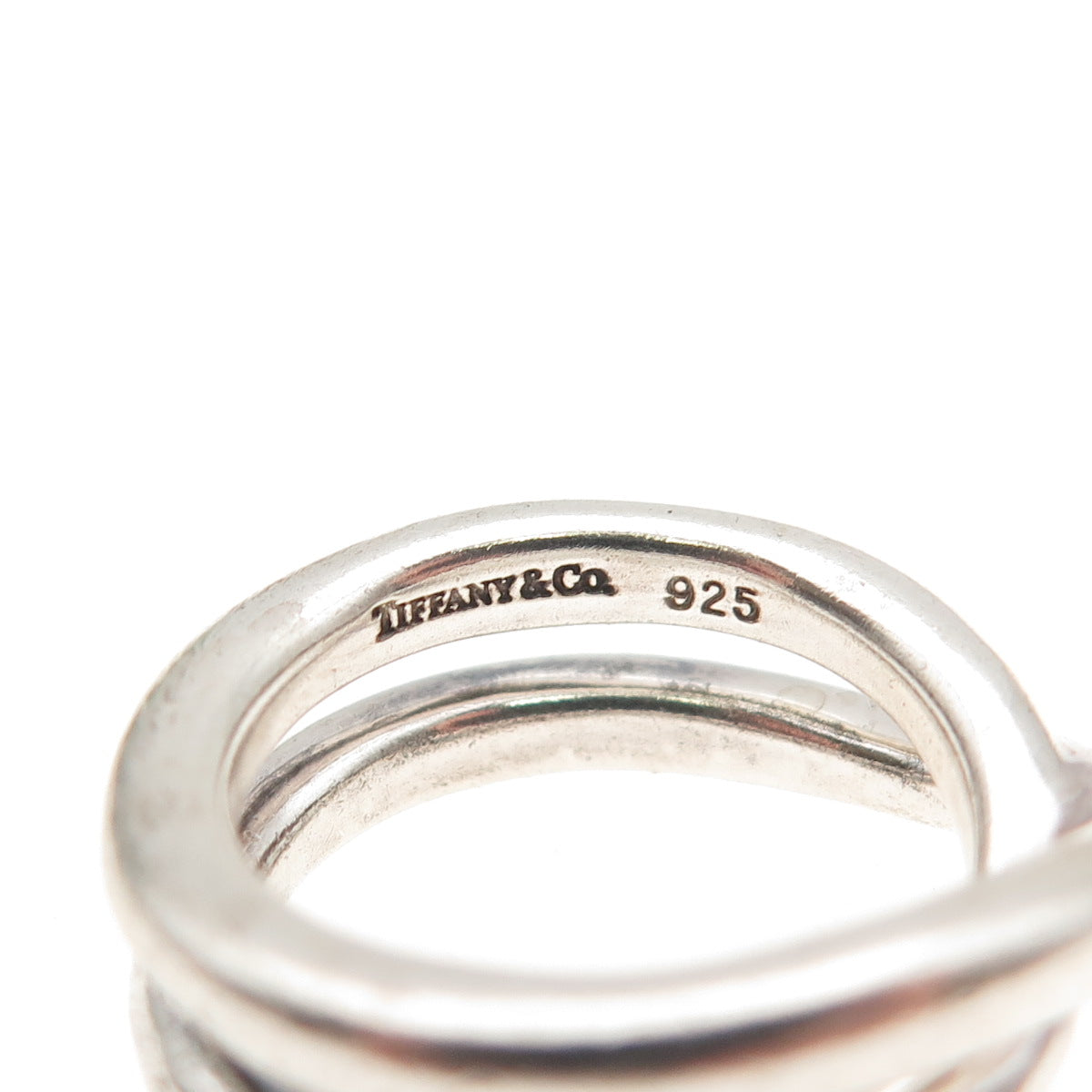 TIFFANY & CO Paloma Picasso 925 Sterling Silver Vintage Crisscross Ring Size 4.5