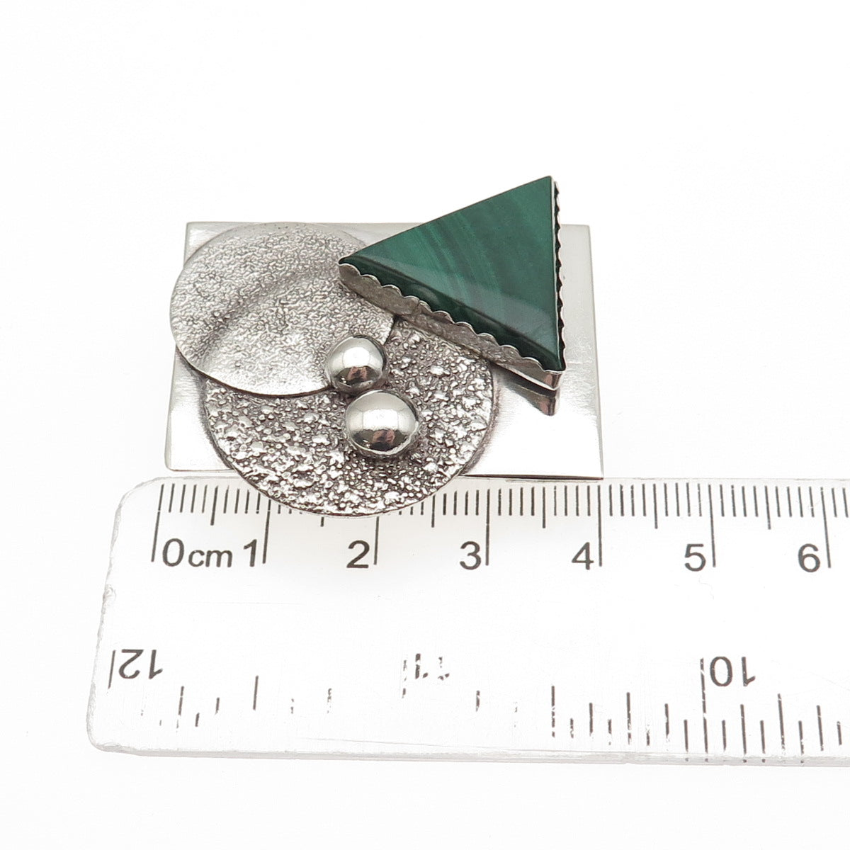 Jerry Cowboy Navajo CEB Old Pawn 925 Sterling Silver Vintage Malachite Bolo Tie