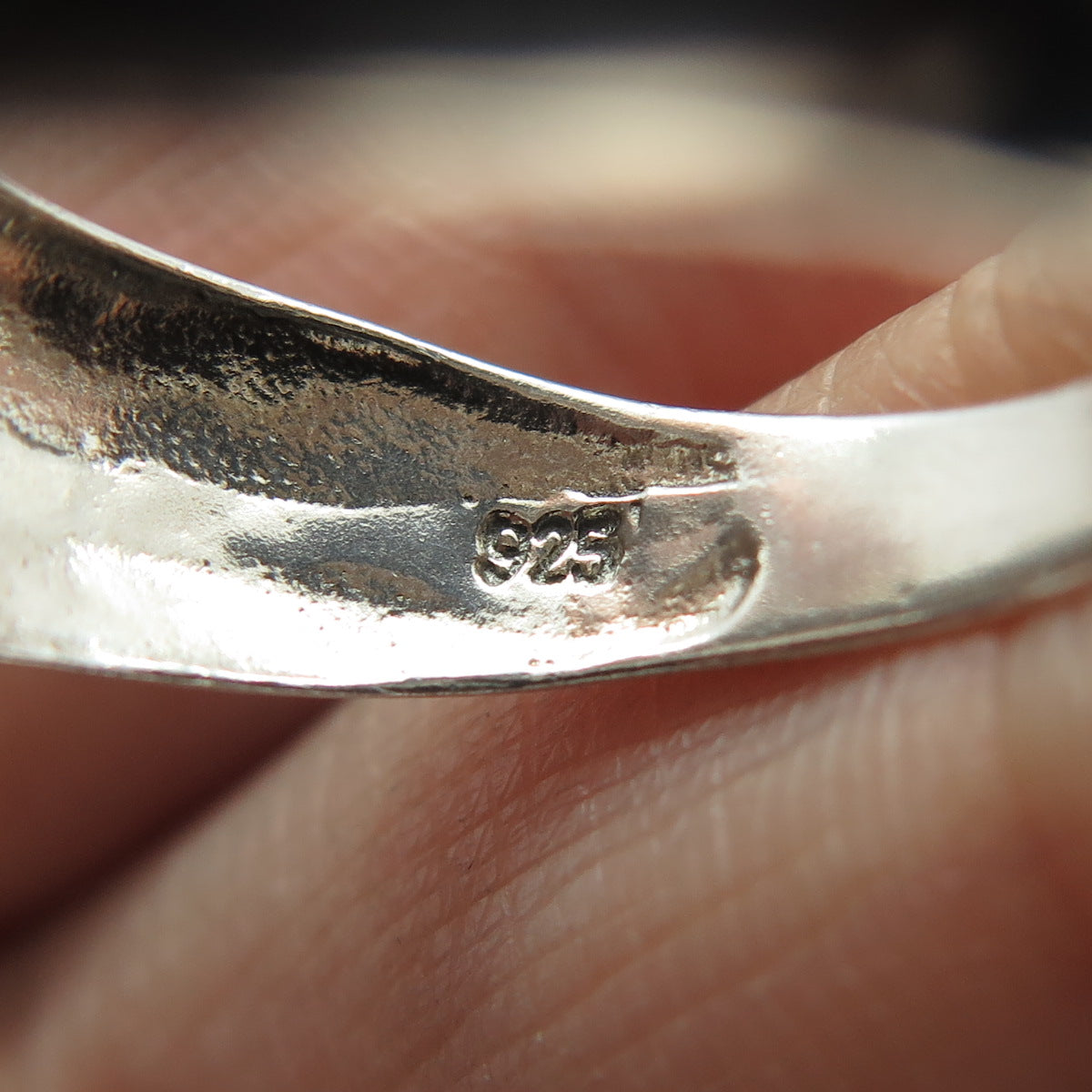 CHAPAL ZENRAY 925 Sterling Silver Vintage Animal Pattern Oxidized Ring Size 7.75