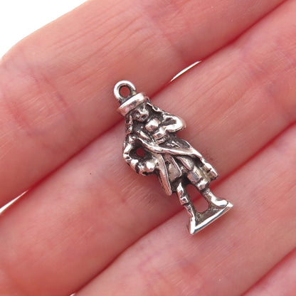 800 Silver Antique Art Deco Perkeo of Heidelberg Oxidized Charm Pendant