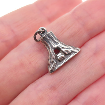 Bates & Klinke 925 Sterling Silver Vintage Wawona Tunnel Tree 3D Charm Pendant