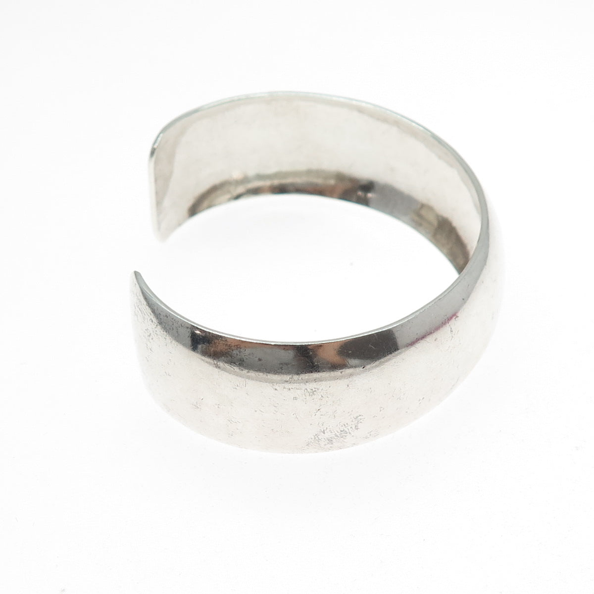 925 Sterling Silver Vintage Adjustable Wide Cuff Bracelet 6.25"