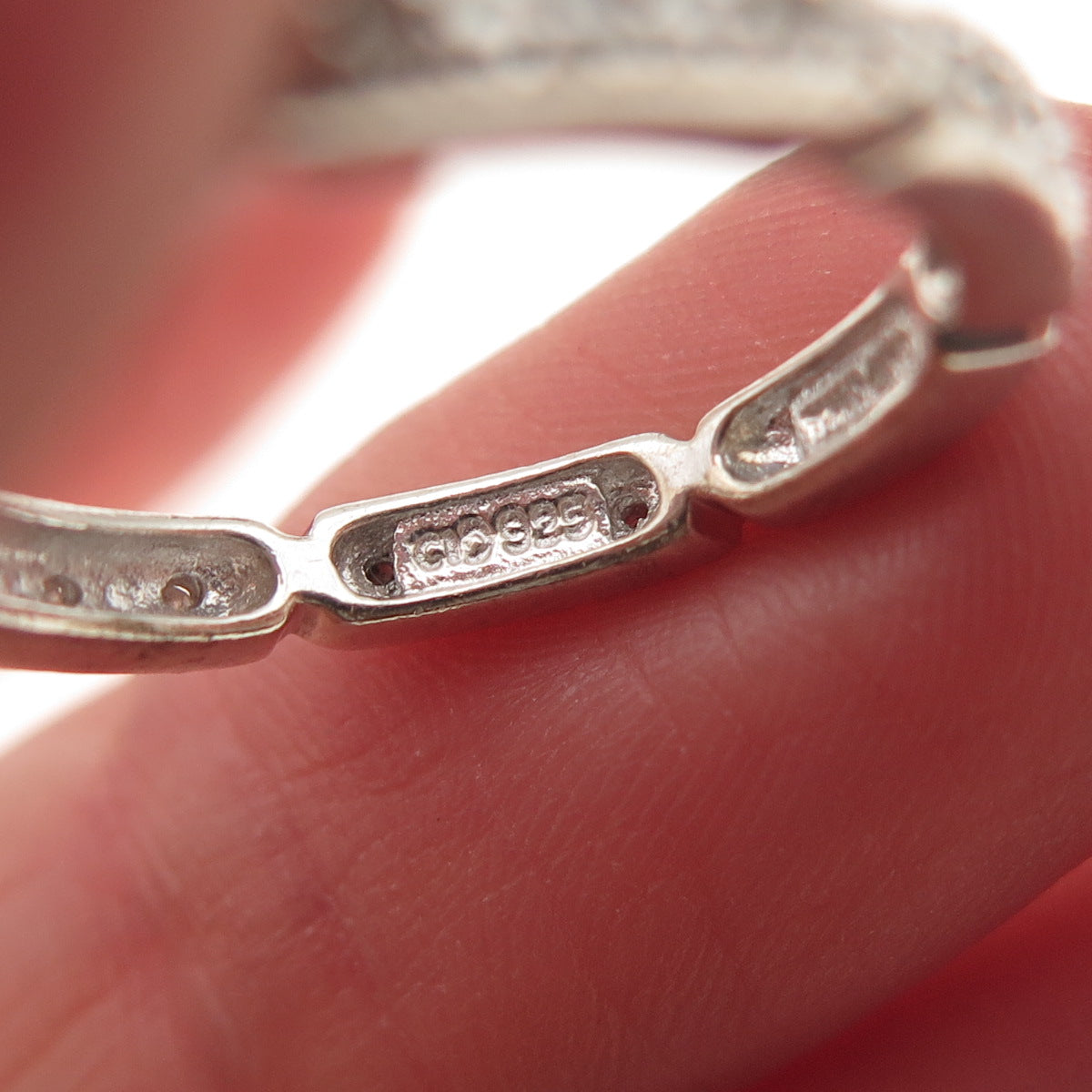 Clyde Duneier 925 Sterling Silver Real Diamond Eternity Band Ring Size 7