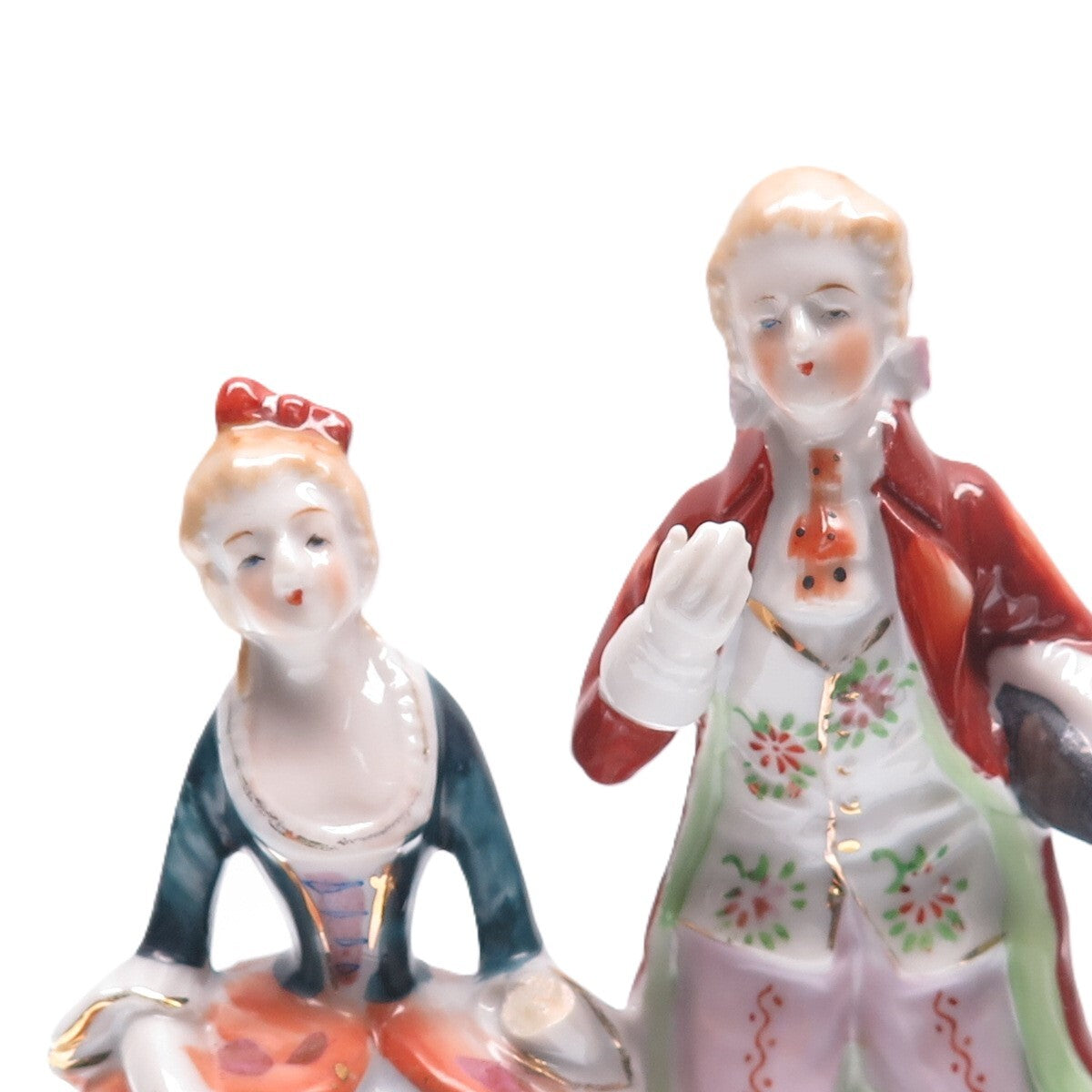 Antique 1945-1952 Made in Occupied Japan Couple Hand-Painted Porcelain Figurine