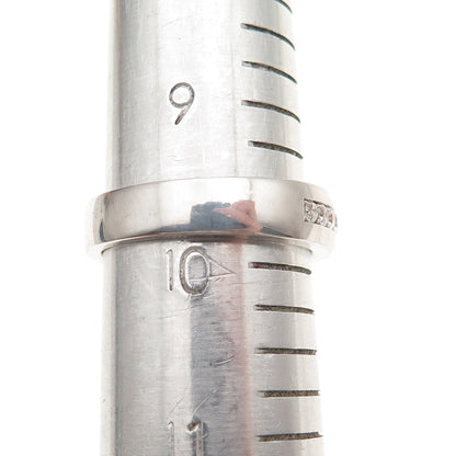 925 Sterling Silver Round-Cut C Z Half Eternity Band Ring Size 9.75