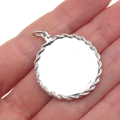 925 Sterling Silver Vintage Rhinestone Merry Christmas Tree Charm Pendant