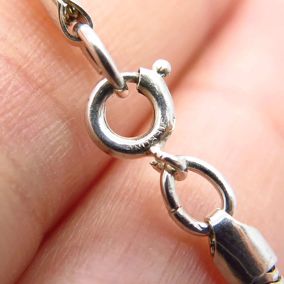 925 Sterling Silver Vintage Kabana Bow Snake Chain Necklace 18"