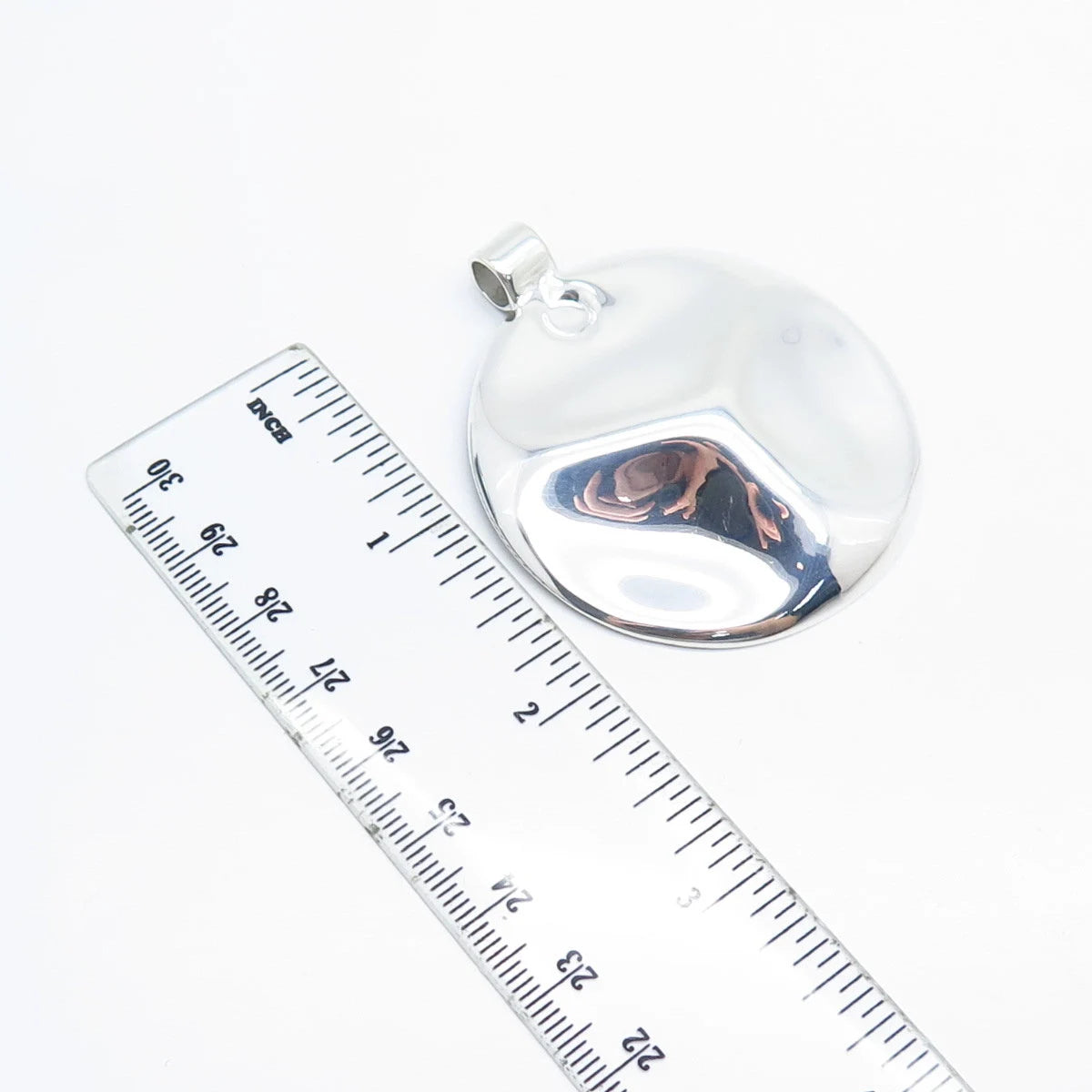 925 Sterling Silver Vintage Modernist Slide Pendant