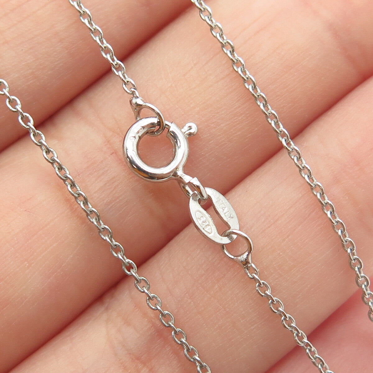 925 Sterling Silver Tapered Baguette-Cut C Z Heart Cable Chain Necklace 16"