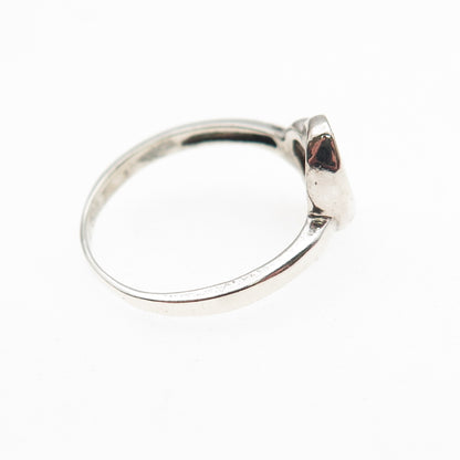 Ken Crafts 925 Sterling Silver Vintage Mom & Child Heart Ring Size 6.75
