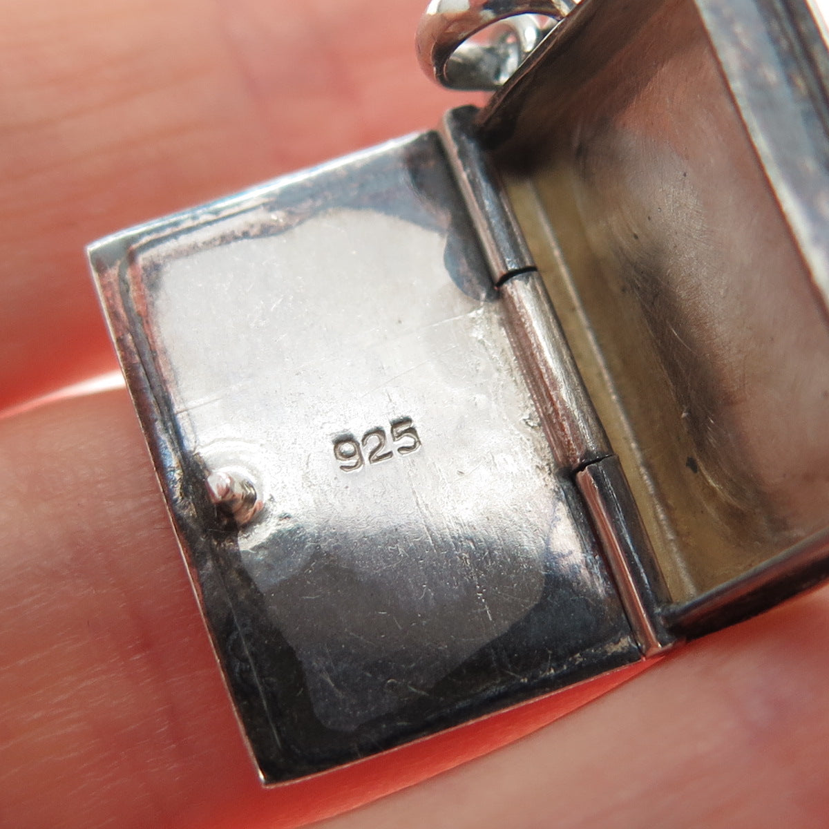 925 Sterling Silver Vintage Holy Bible Praying Box Locket Charm Pendant