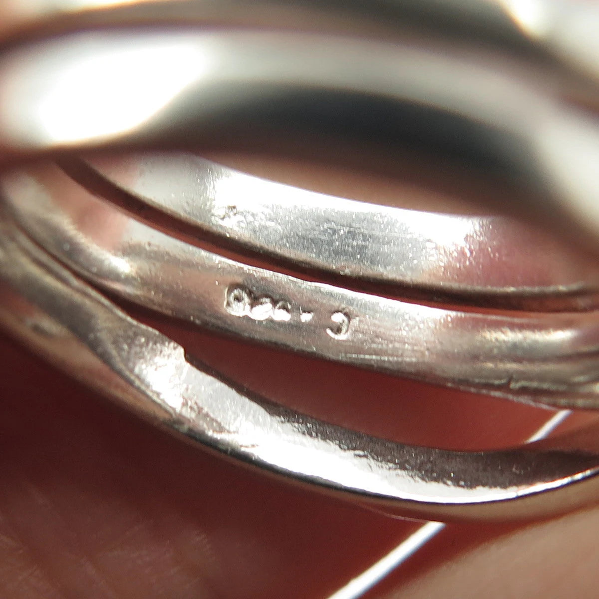 925 Sterling Silver Vintage Striped Ring Size 7