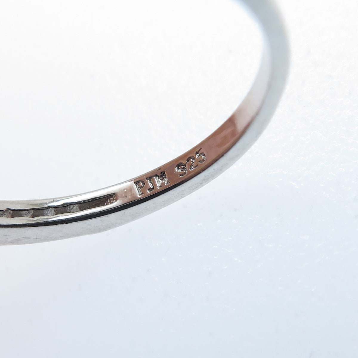 925 Sterling Silver Round-Cut C Z Stackable Half Eternity Band Ring Size 6