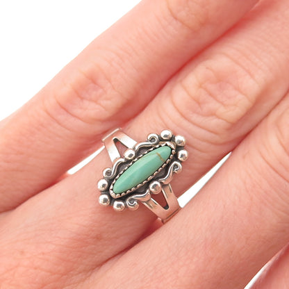 Bell Trading Post Old Pawn 925 Sterling Silver Vintage Turquoise Ring Size 5.75