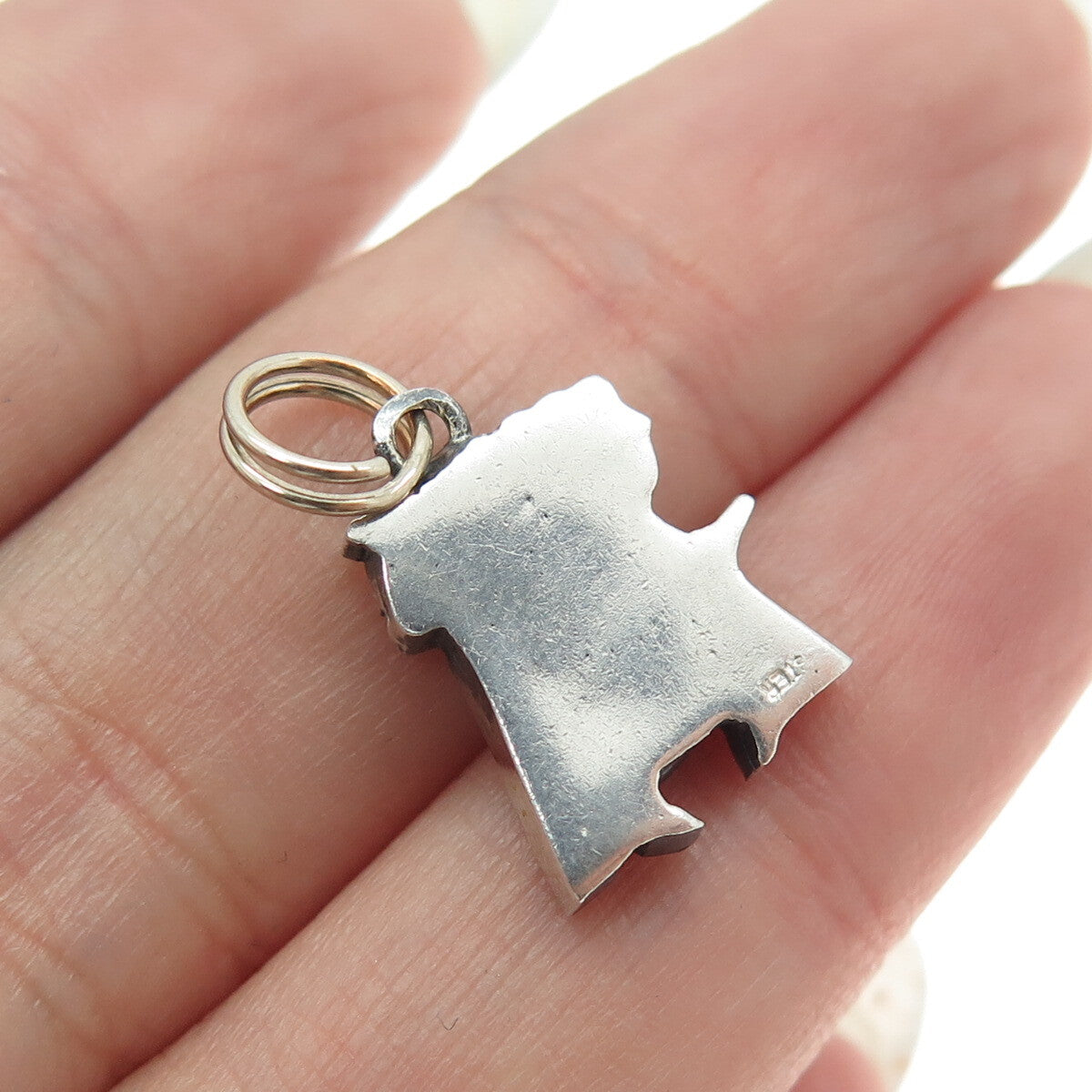 925 Sterling Silver Vintage Tribal Chief Couple Charm Pendant