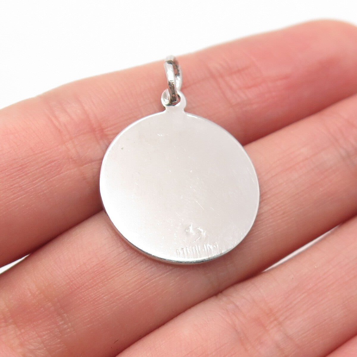 925 Sterling Silver "Happy Anniversary" Round Pendant