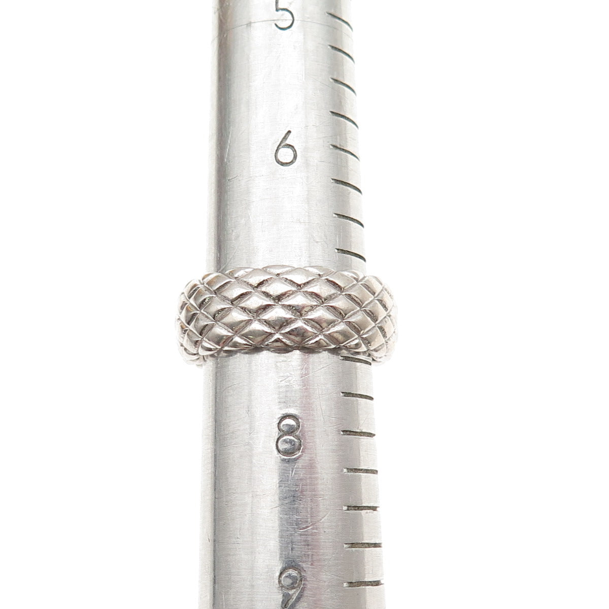 925 Sterling Silver Italy Dragon Skin Band Ring Size 7.5