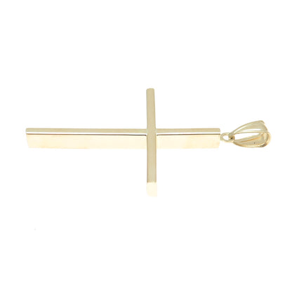 14K Yellow Gold Cross Religious Charm Pendant