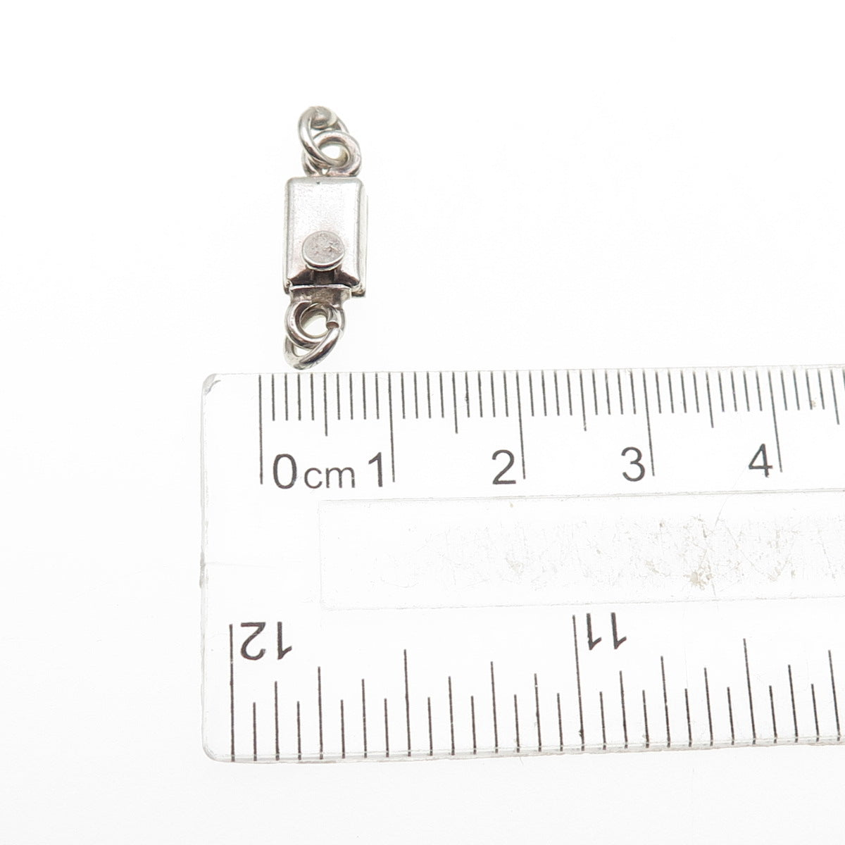 925 Sterling Silver Vintage Bracelet / Necklace Box Lock Clasp