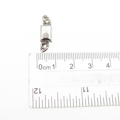 925 Sterling Silver Vintage Bracelet / Necklace Box Lock Clasp