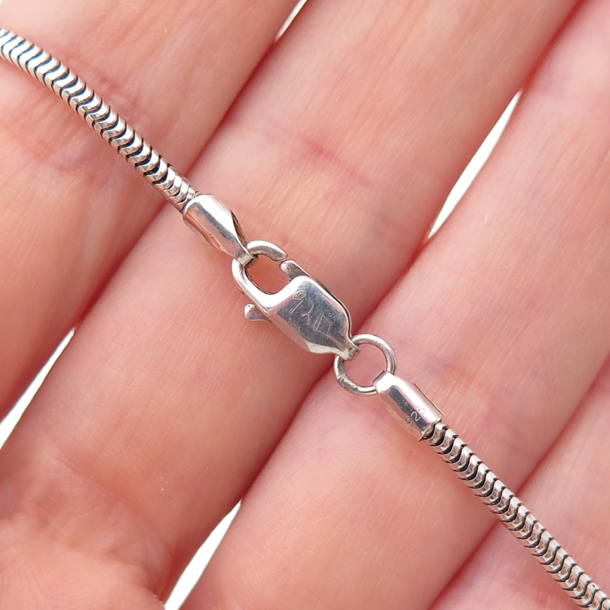 925 Sterling Vintage Star of David Adjustable Bolo Snake Chain Necklace 18"