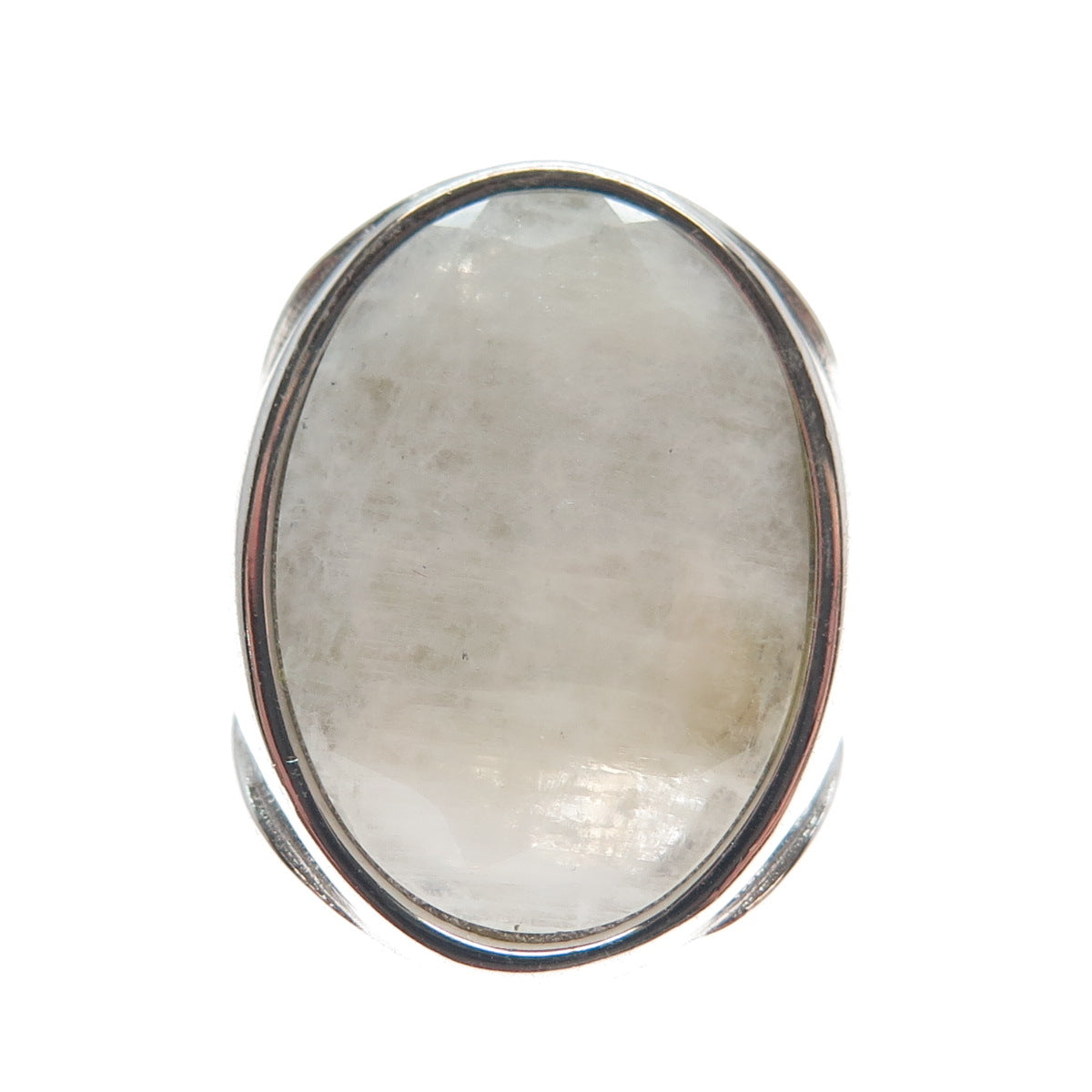 BLQ Basiq Jewelry 925 Sterling Silver Real Moonstone Statement Ring Size 7.75