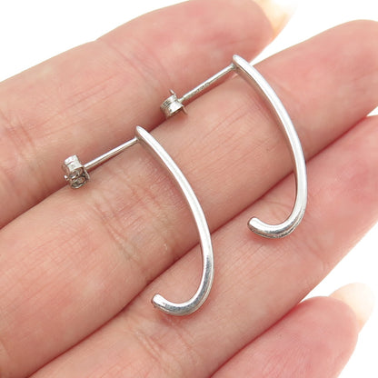 925 Sterling Silver Round-Cut C Z Diamond-Illusion Claw Earrings