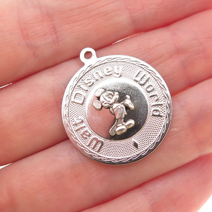 Walt Disney 925 Sterling Silver Vintage Disney World Mickey Mouse Charm Pendant