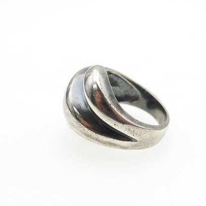 MWS Mark Washerman Samara Sterling Silver Vintage Modernist Oxidized Ring Size 6