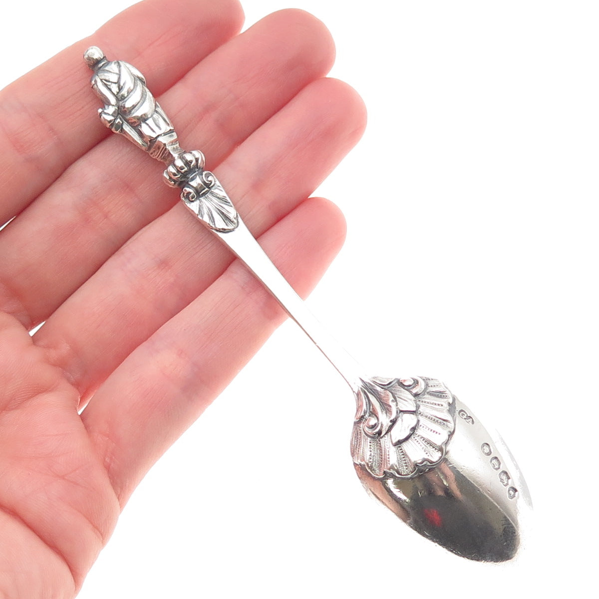 George Aldwinckle 925 Sterling Silver Antique 1862 London Apostle Coffee Spoon