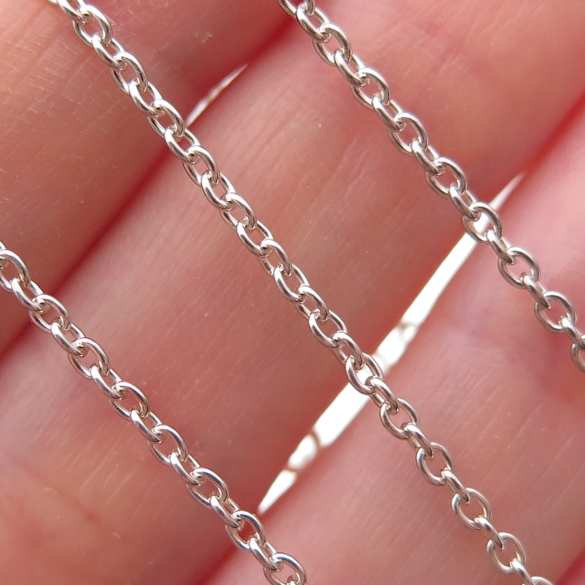 925 Sterling Silver Cable Chain Necklace 16"