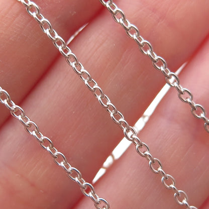 925 Sterling Silver Cable Chain Necklace 16"