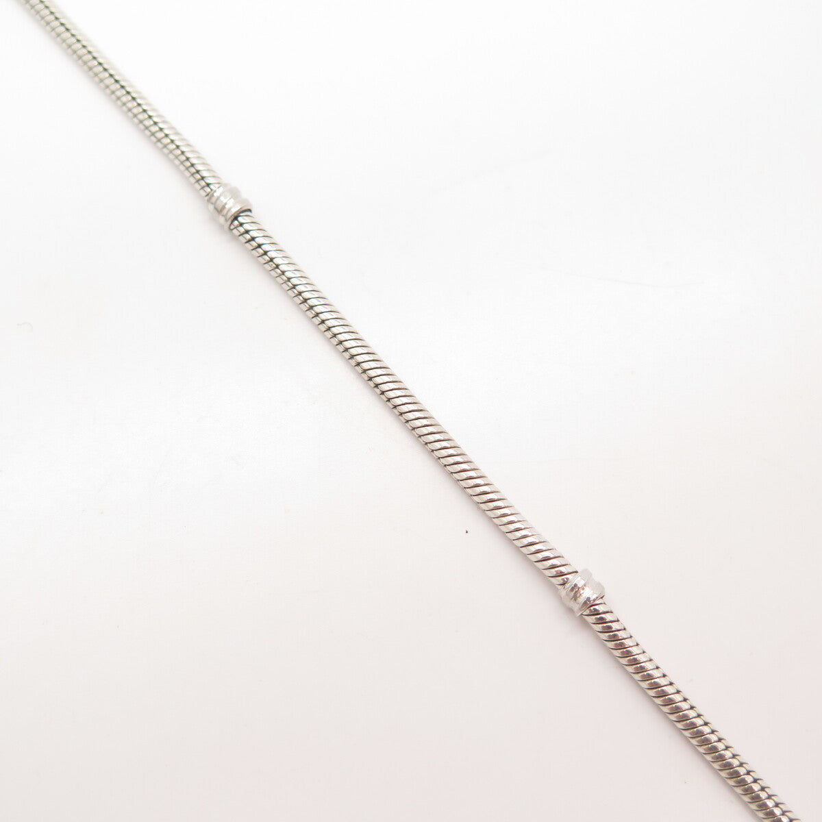 925 Sterling Silver Herringbone Station Link Bracelet 5 3/4"