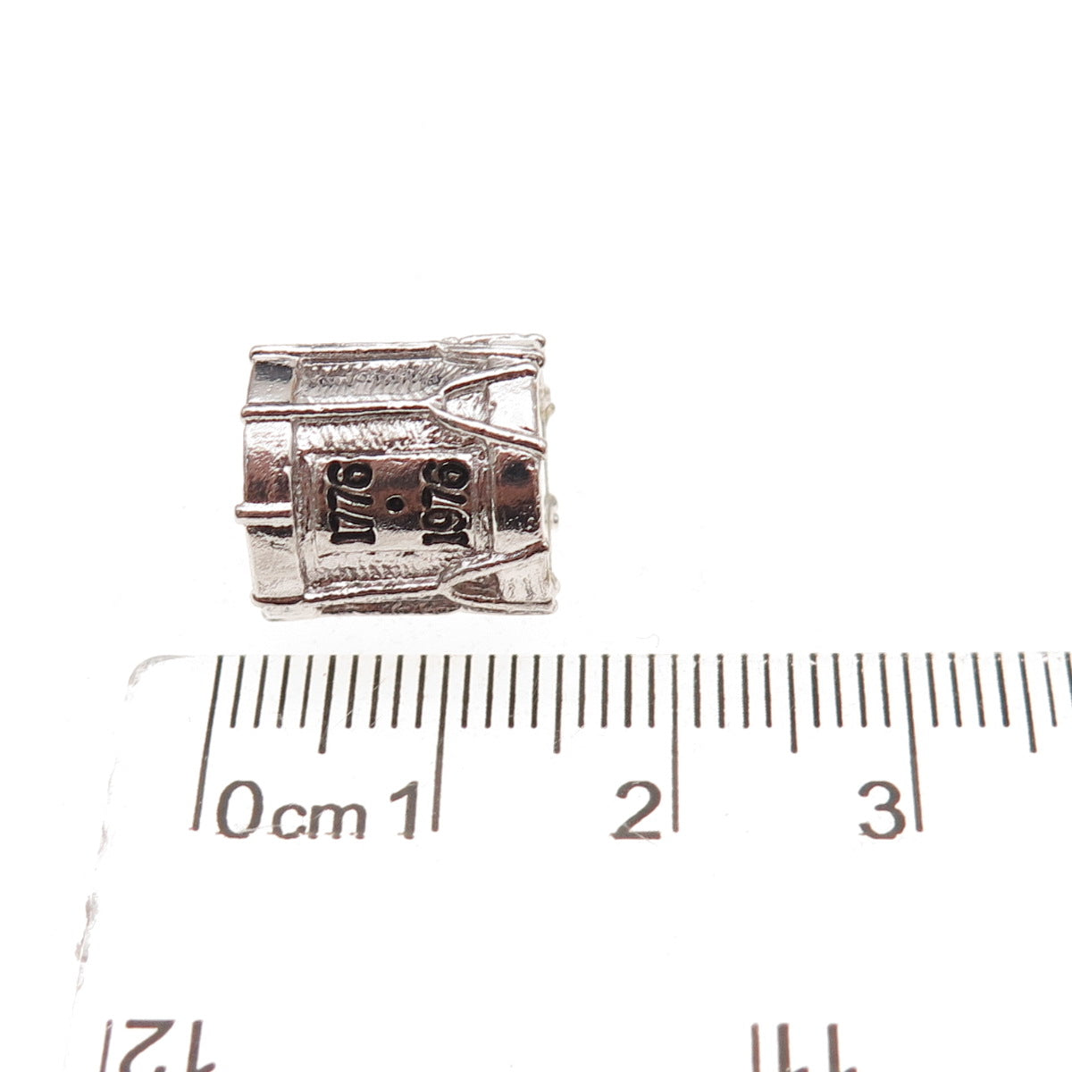 925 Sterling Silver Vintage 1776–1976 Bicentennial Drum 3D Charm Pendant