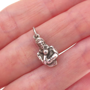 800 Silver Antique Art Deco Bust of William Shakespeare Charm Pendant