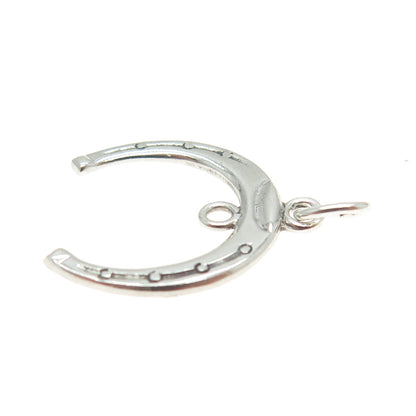 925 Sterling Silver Antique Art Deco Horseshoe For Good Luck Charm Pendant