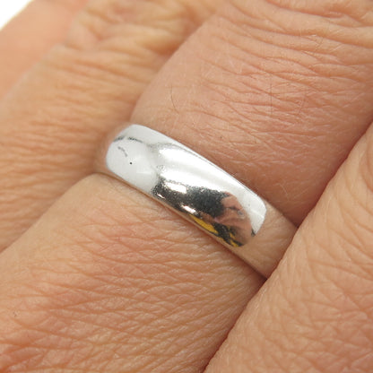 925 Sterling Silver Classic Wedding Band Ring Size 7.25