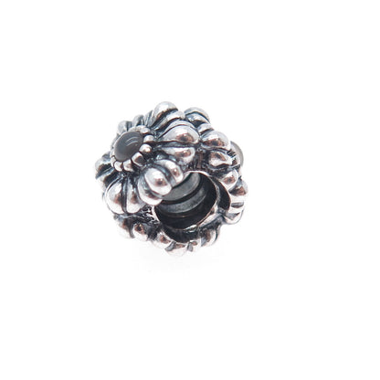 PANDORA Sterling Silver Real Moonstone Birthday Blooms April Slide Bead Charm