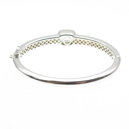 Lorenzo 925 Sterling Silver 18K Gold Vintage Real Green Amethyst Bracelet 6.75"