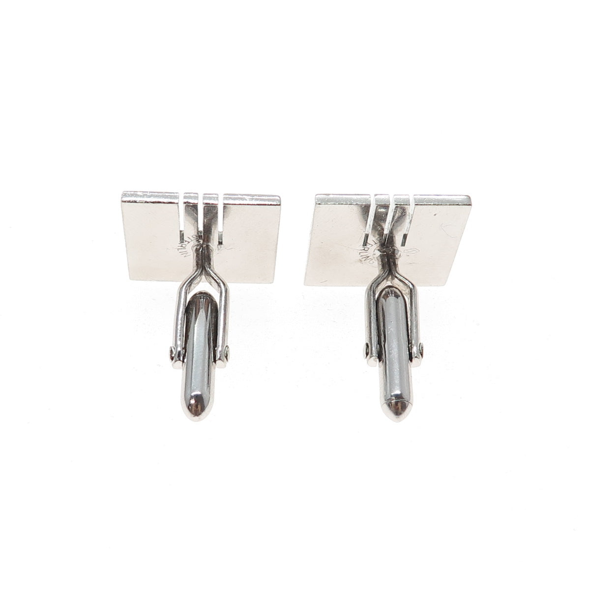 925 Sterling Silver Vintage Modernist Cufflinks