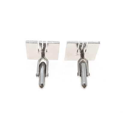 925 Sterling Silver Vintage Modernist Cufflinks