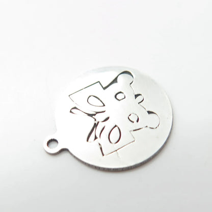 925 Sterling Silver USA Two In Town Butterfly Charm Pendant