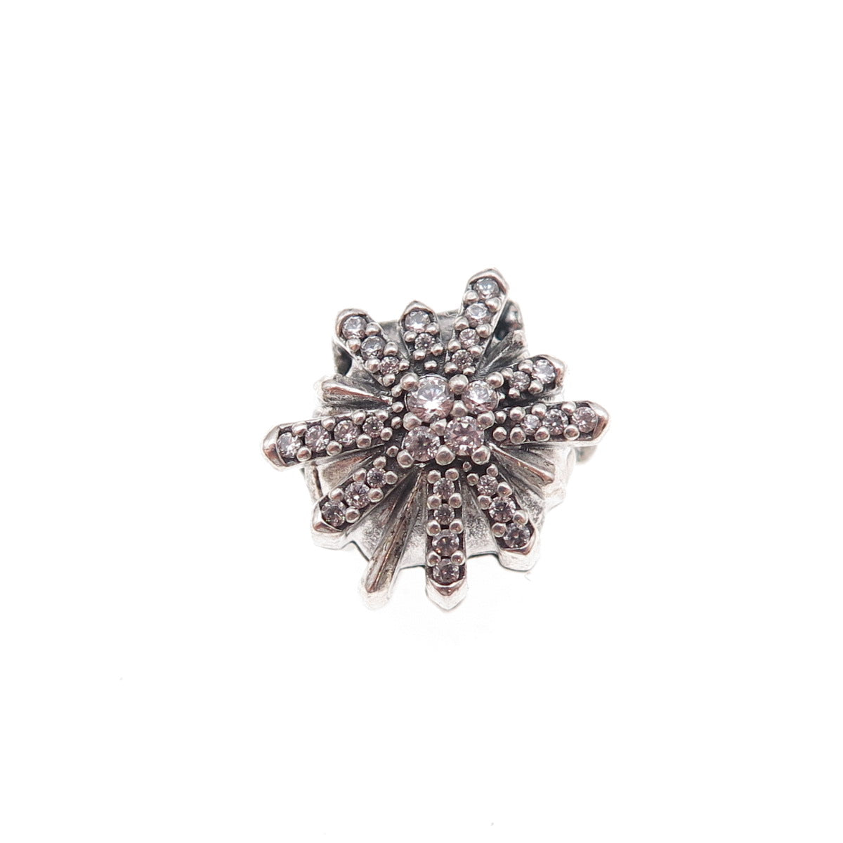 Pandora 925 Sterling Silver C Z Ice Crystal Clip Charm