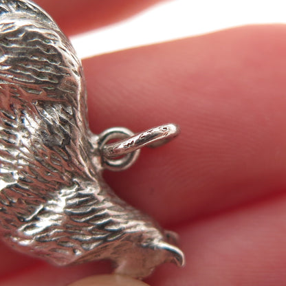 Wells 925 Sterling Silver Vintage Collie Dog 3D Mini Charm Pendant